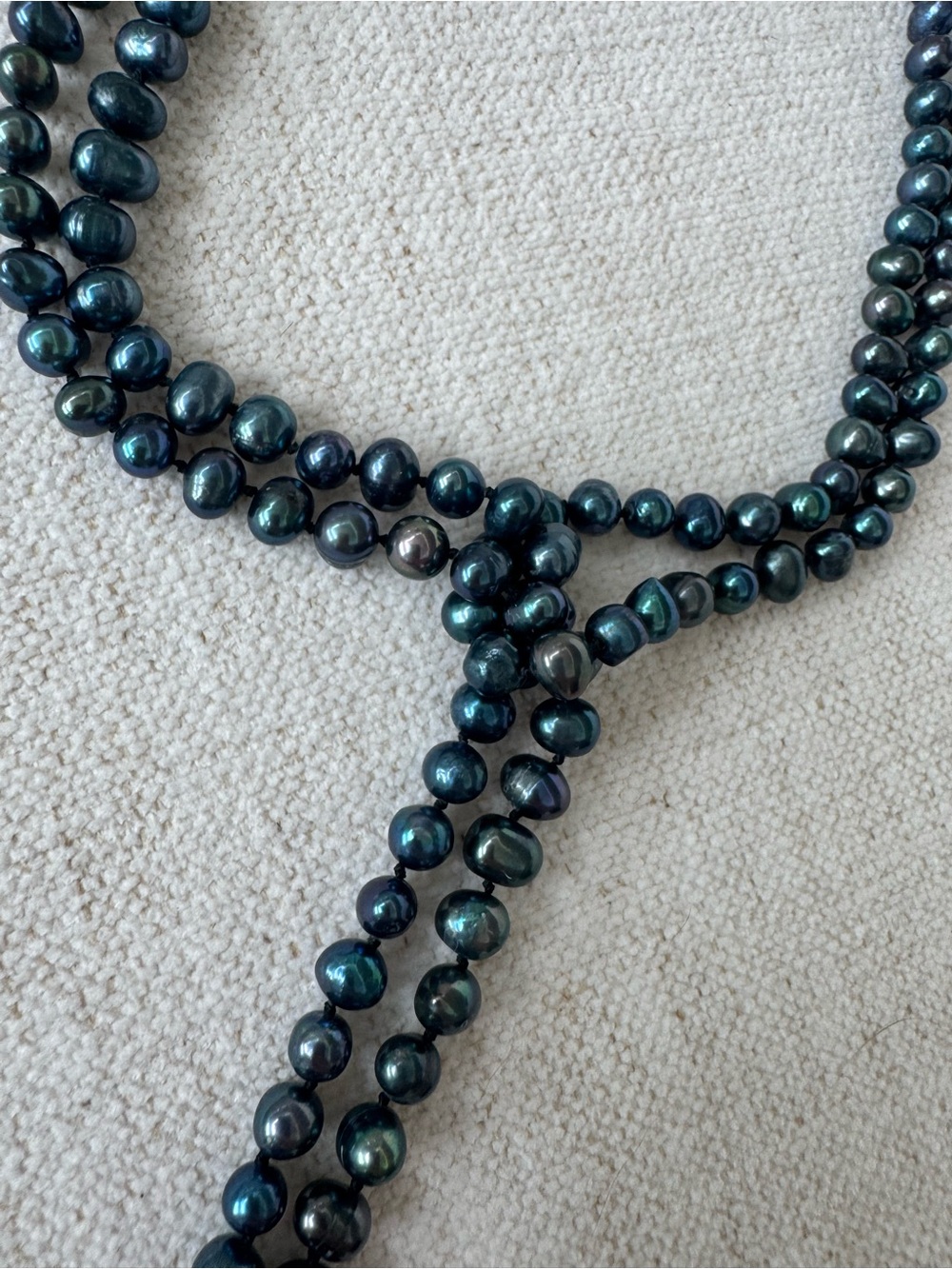 NWOT Polo Ralph Lauren Black and Baroque Pearl Strand Necklace - Picture 13 of 14